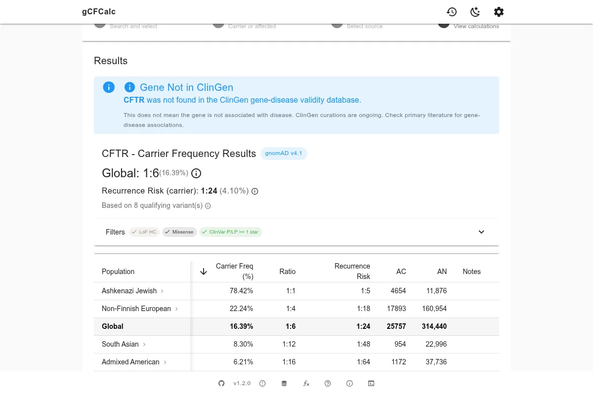 Filter chip controls showing enabled and disabled filter options